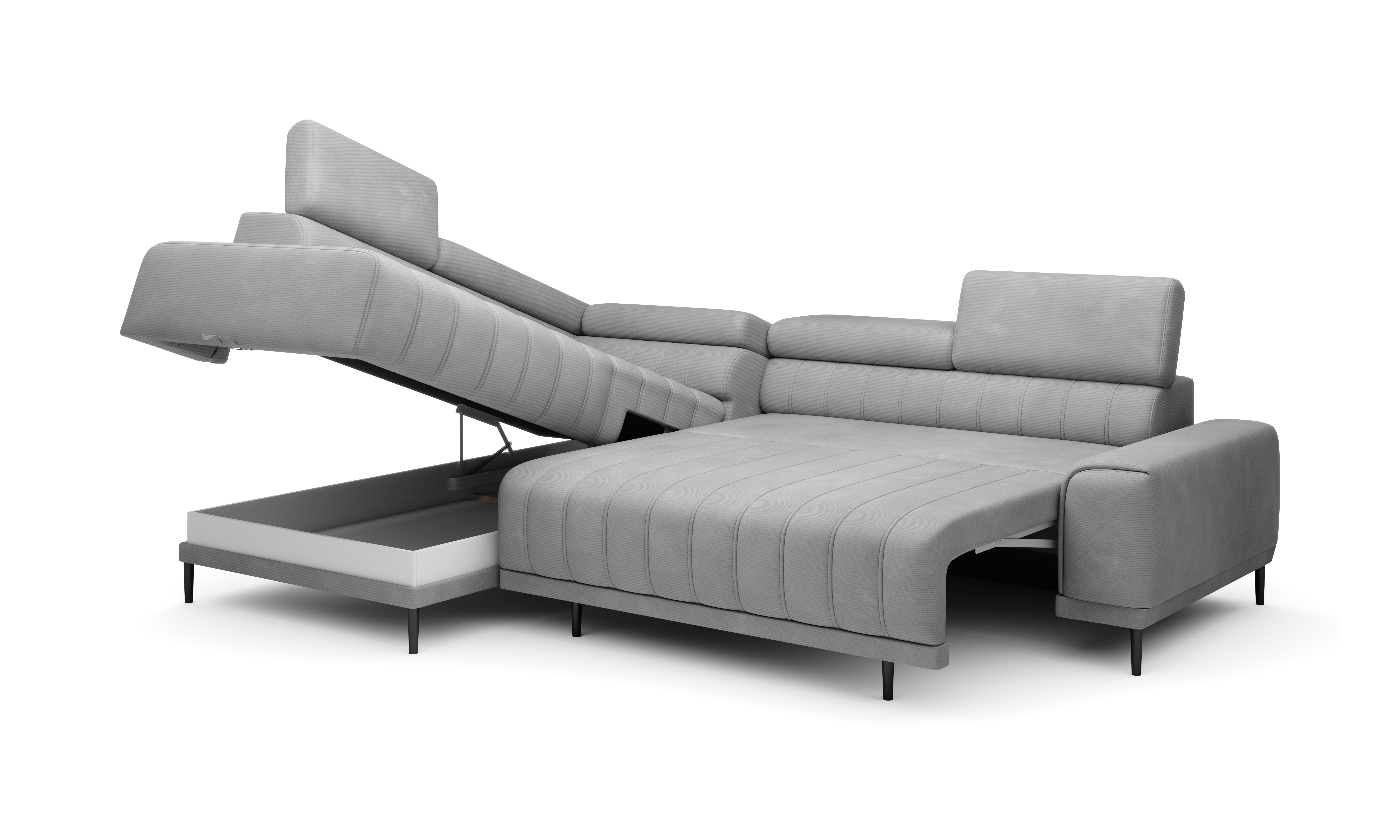 Ecksofa Caldo L Schlaffunktion Bettkasten